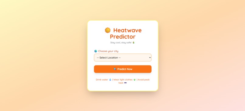 Heatwave Alert System – screenshot 1