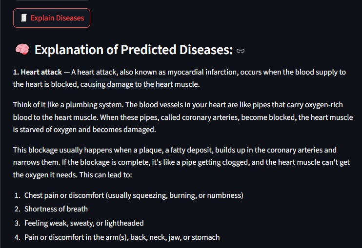 Symptom2Disease: ML Diagnosis Recommender – screenshot 5