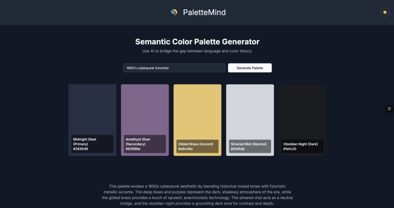 PaletteMind: From words to colors. – screenshot 1