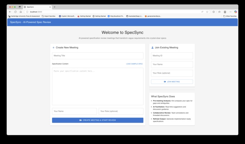 SpecSync – screenshot 1