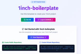1inch DeFi Development Boilerplate Template