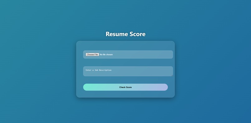  AI-Powered Resume Optimization and Scoring System – screenshot 1