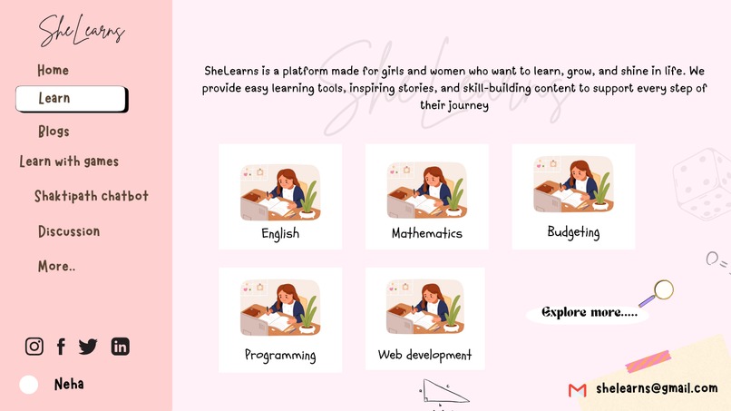 SheLearns – screenshot 3