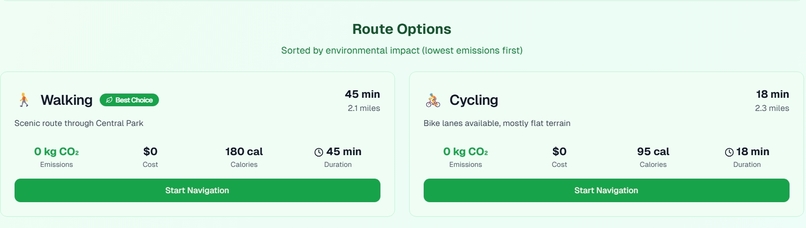Eco Route Navigator – screenshot 2