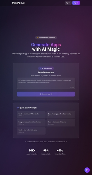 Make App AI – screenshot 1