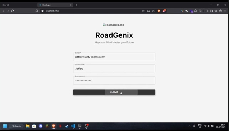 Ai powered personalized road map generator  – screenshot 1