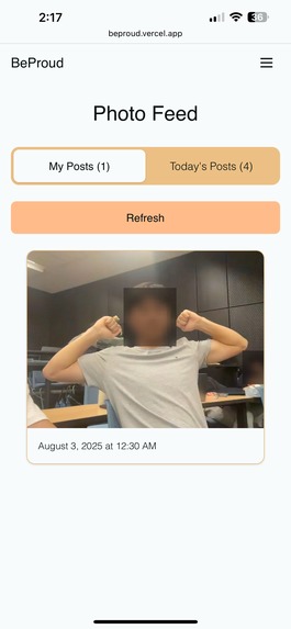 BeProud – screenshot 2