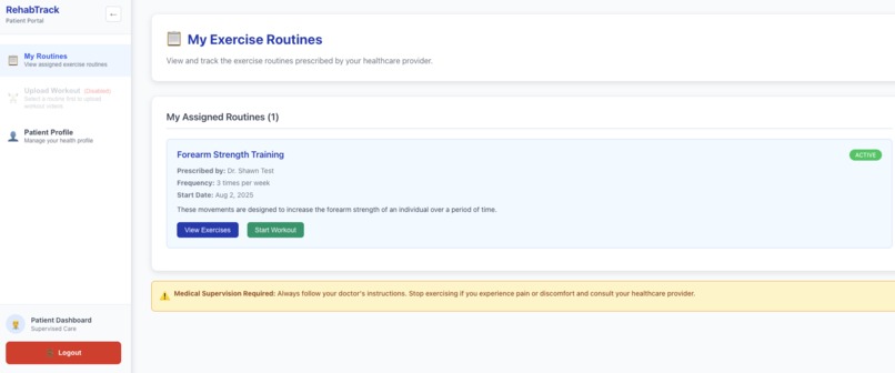 RehabTrack – screenshot 1