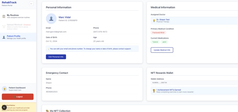 RehabTrack – screenshot 2