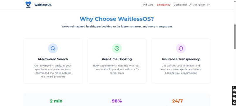 WaitlessOS - Healthcare Booking Platform – screenshot 2