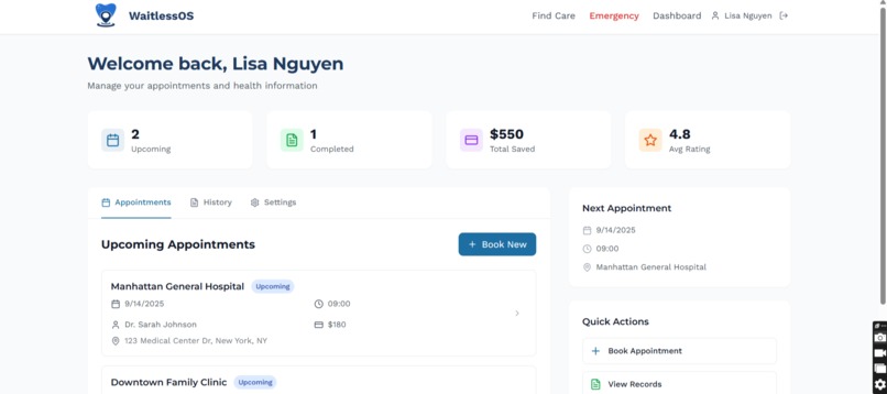 WaitlessOS - Healthcare Booking Platform – screenshot 22