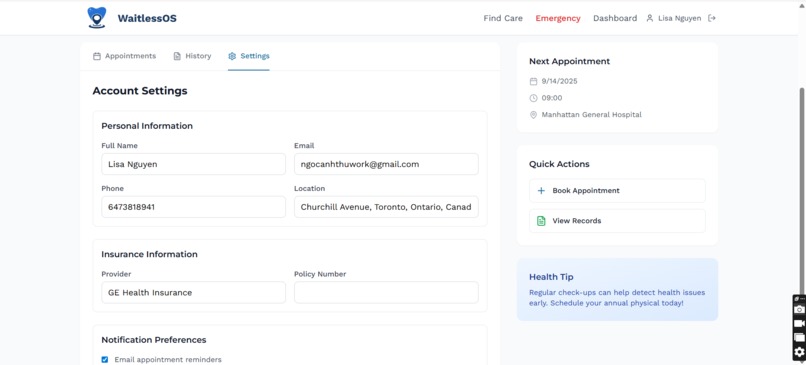 WaitlessOS - Healthcare Booking Platform – screenshot 23