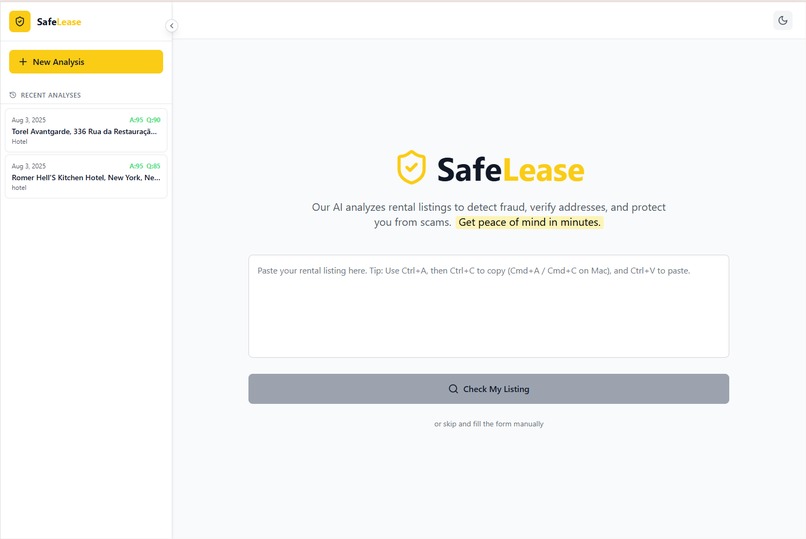 SafeLease – screenshot 2