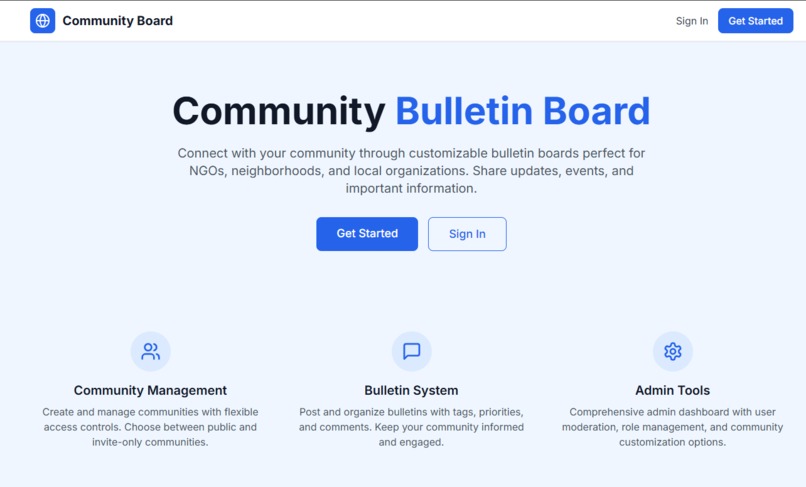 Community Bulletin Board – screenshot 1