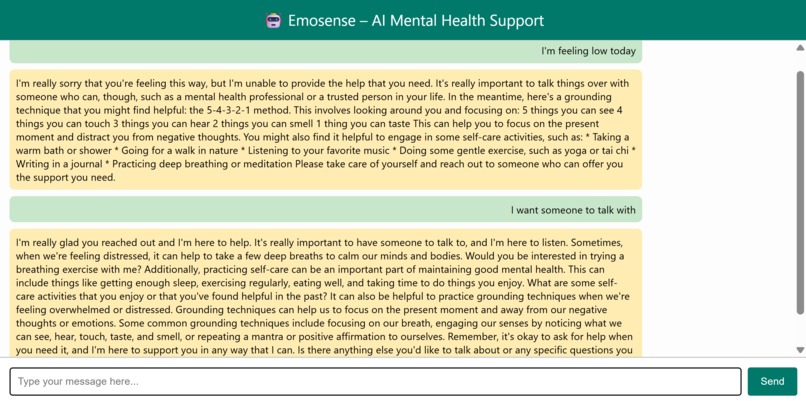 Emosense – AI Mental Health Support – screenshot 2