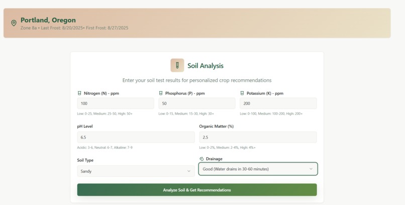 AI-Based Seasonal Crop Advisor – screenshot 3