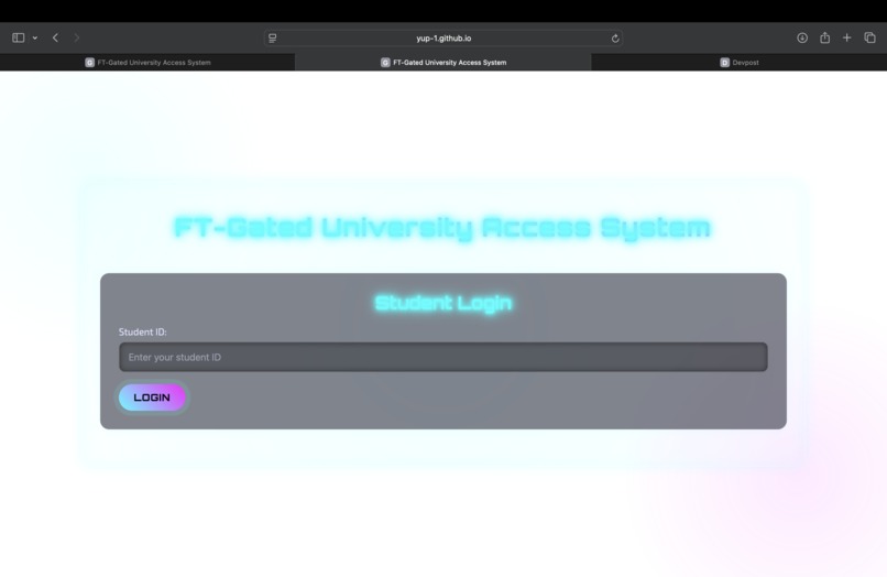 NFT-Gated University Access System – screenshot 1