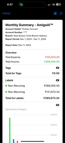 Amigo AI - Expense Manager – screenshot 4