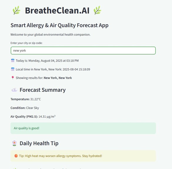 BreatheClean.AI – screenshot 1