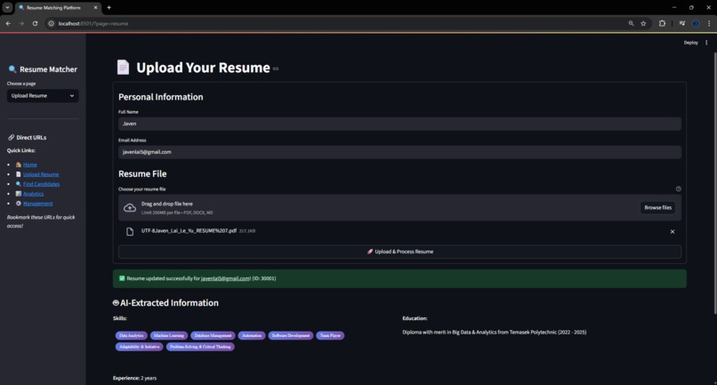 Resume Matcher – screenshot 3