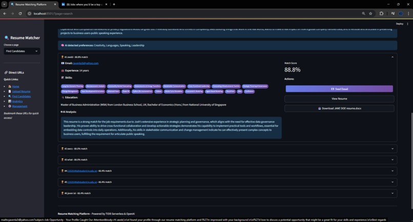 Resume Matcher – screenshot 5