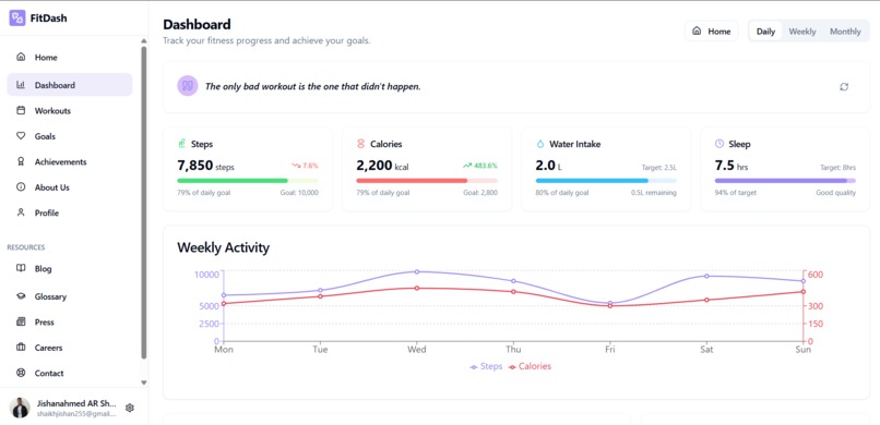 FitDash - Fitness Companion – screenshot 2