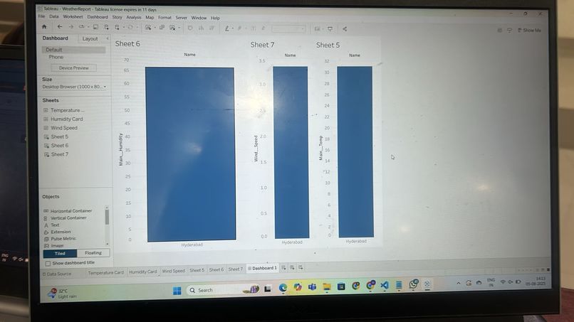 Personal Weather Station Dashboard – screenshot 1