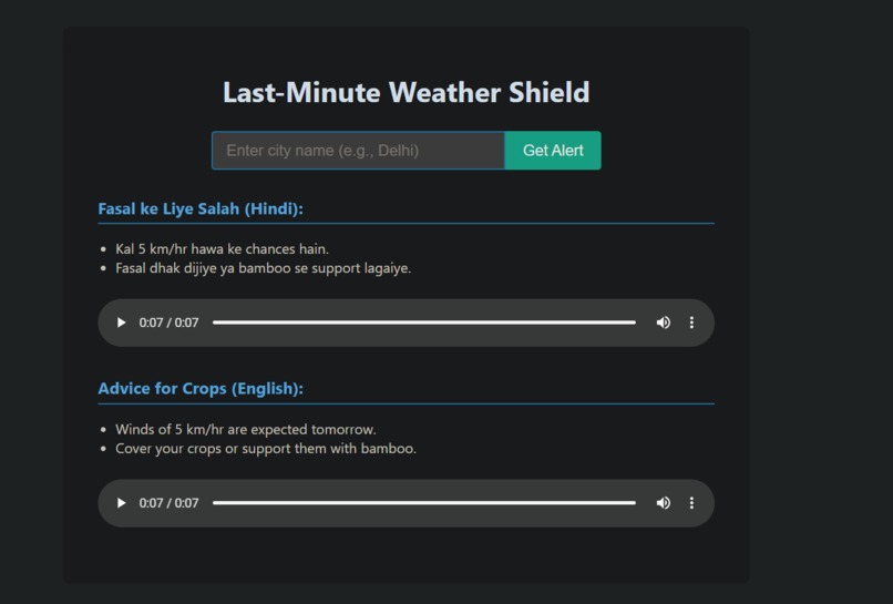 Last-Minute Weather Shield – screenshot 1