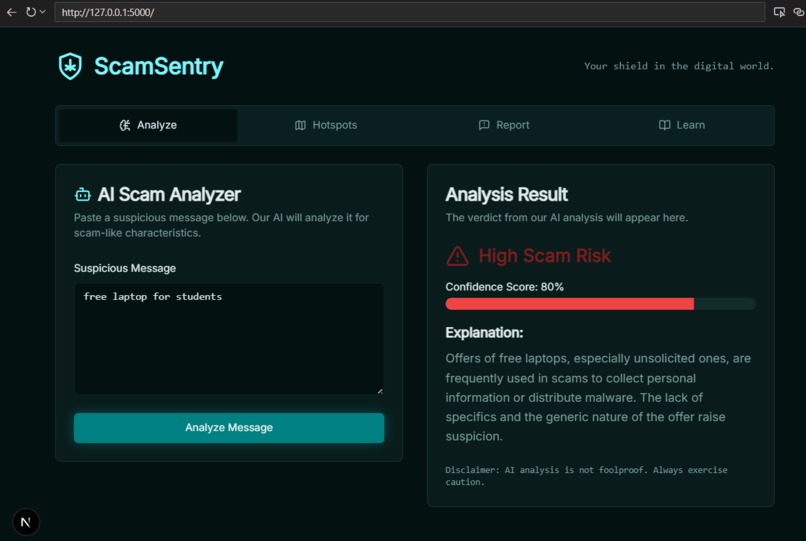 ScamSentry– The Scam Intelligence & Prevention Network – screenshot 1