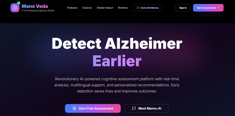 Mano Veda - An Early Alzheimer Detection App – screenshot 1
