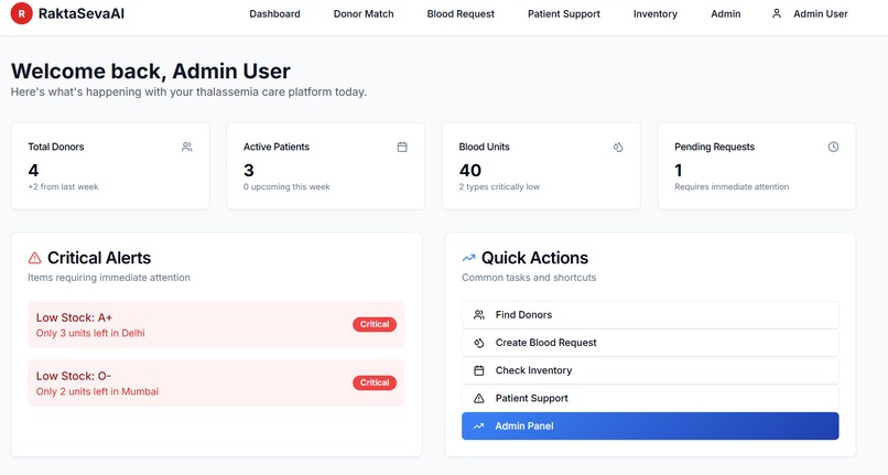 RaktaSevaAI -AI-Driven Thalassemia Care & Donor Ecosystem – screenshot 1