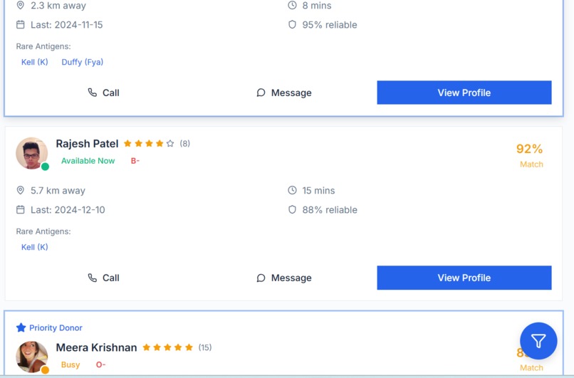 RaktaSetu AI- Predictive Blood Matching for Thalassemia Care – screenshot 4
