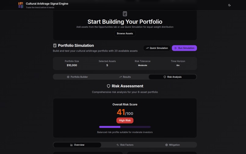Cultural Arbitrage Signal Engine – screenshot 9