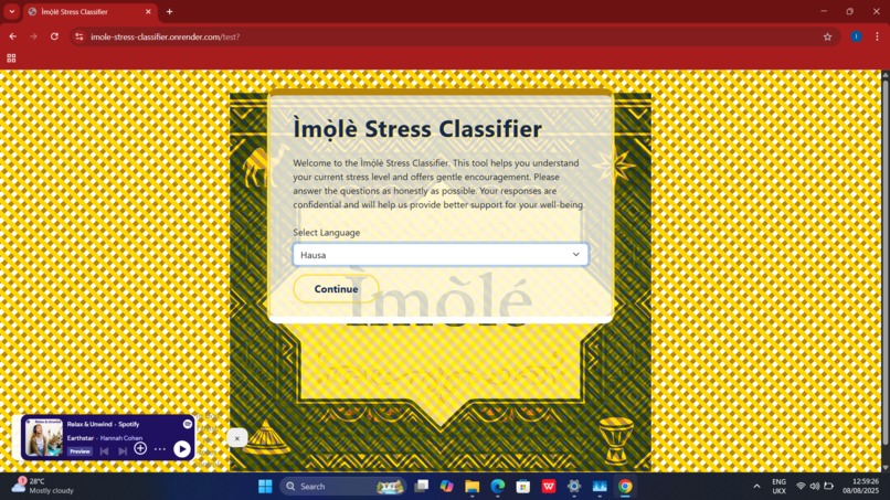 Ìmọ́lẹ̀ Stress Classifier  – screenshot 7