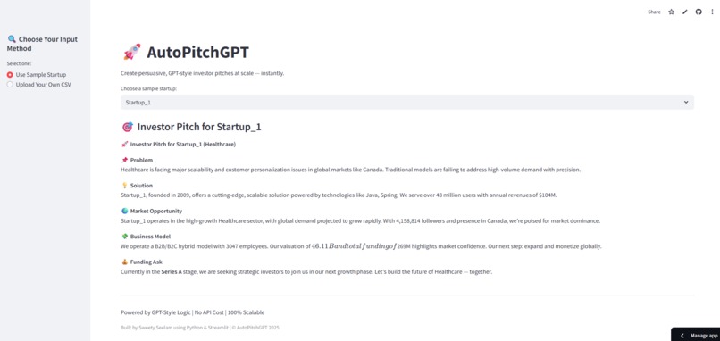 AutoPitchGPT: AI-Powered Investor Pitch Generator – screenshot 2