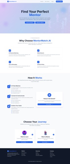 MentorMatch – AI-Powered Career Mentorship Finder – screenshot 1