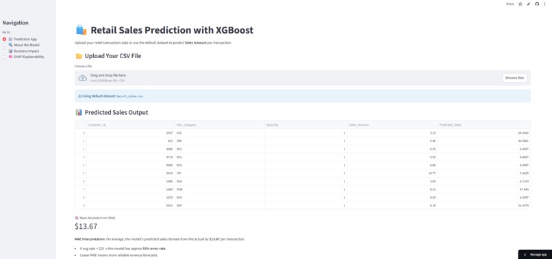 Retail Sales Prediction with ML – screenshot 2