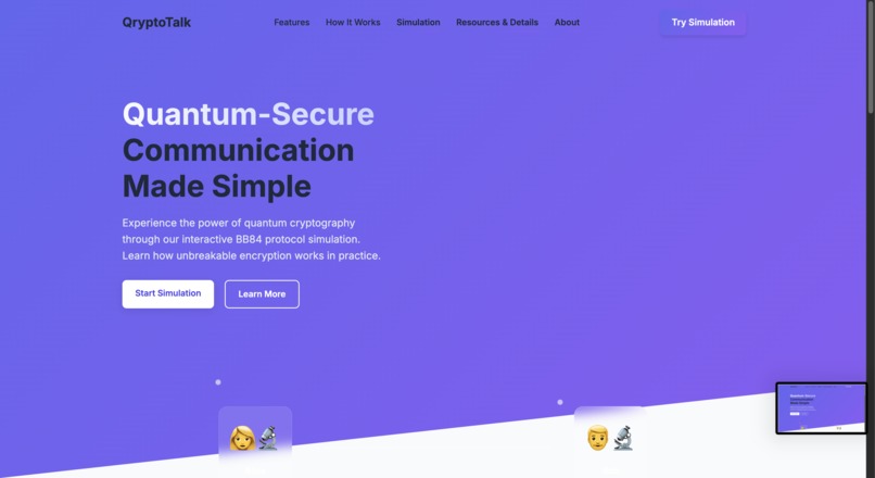 QryptoTalk: Simulating the Quantum Future – screenshot 1