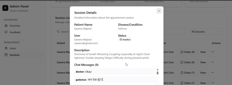 AI Virtual Med-Assistant for SouthAsian Healthcare Challenge – screenshot 4