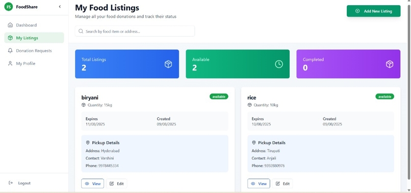 Food Share – screenshot 3