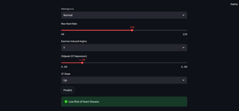 Heart Disease Prediction – screenshot 2