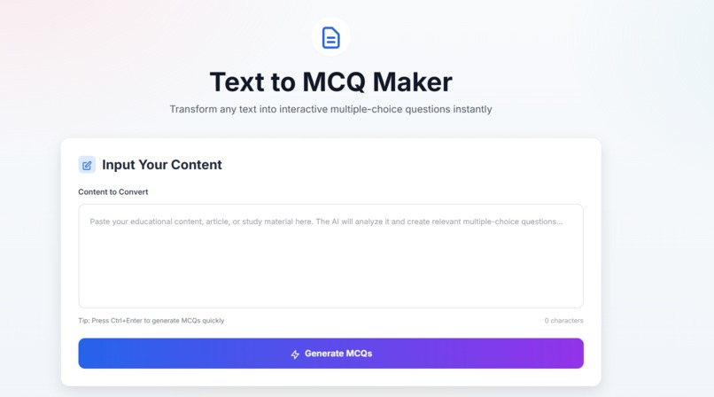 MCQ.AI – screenshot 1
