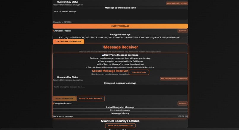 QuantumWhisper – screenshot 2