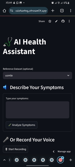AI Health Assistance  – screenshot 1