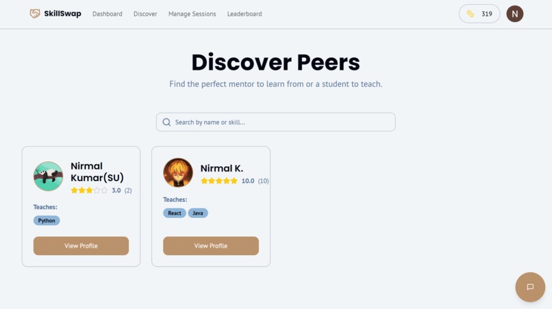 SkillSwap – screenshot 2
