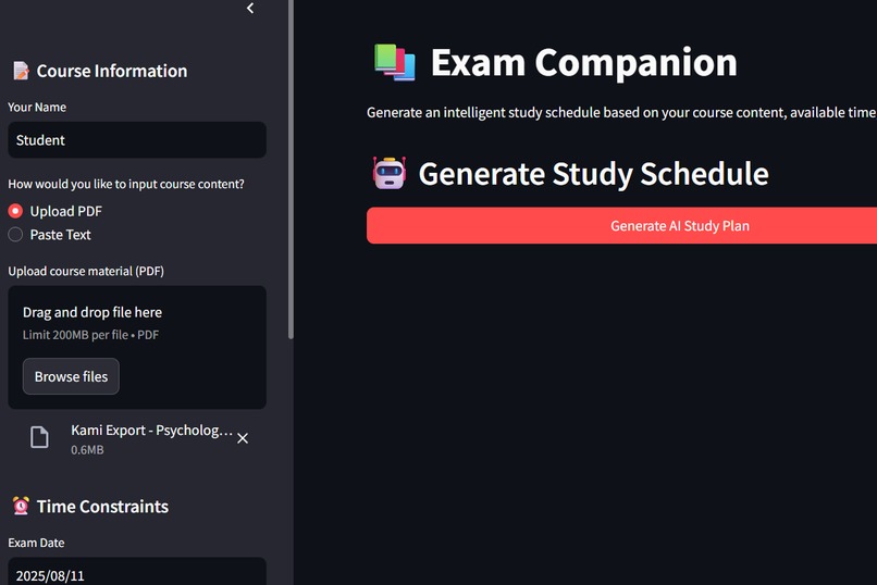 Exam Companion – screenshot 1