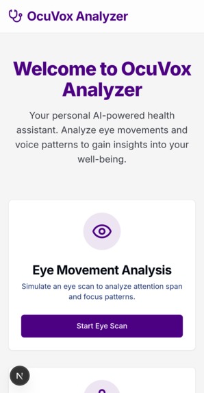 OcuVox Health Analyzer – screenshot 1