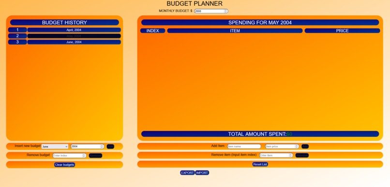 Monthly Budget Planner – screenshot 1