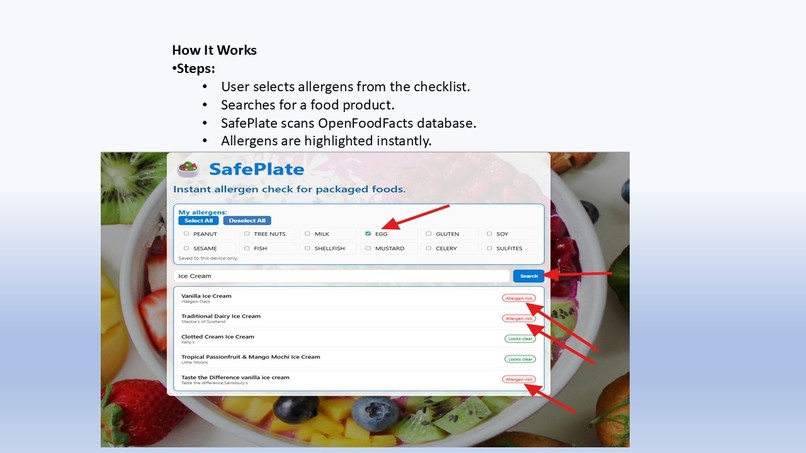 SafePlate – screenshot 1