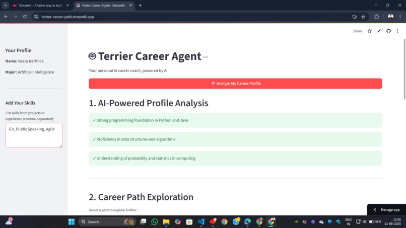 Terrier_Career_Agent – screenshot 1